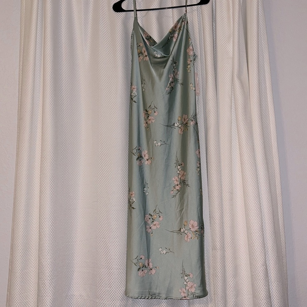 Inspired Hearts Midi Satin Slip Dress